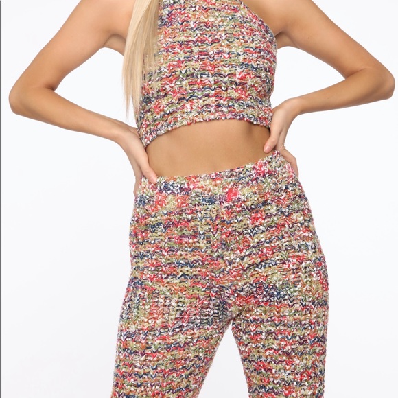 Knitted halter two piece set - Picture 2 of 6